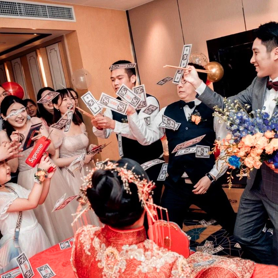 筷子夹钞票抢钞票撒币吐钱枪结婚接亲游戏小道具喷钱枪眼疾手快