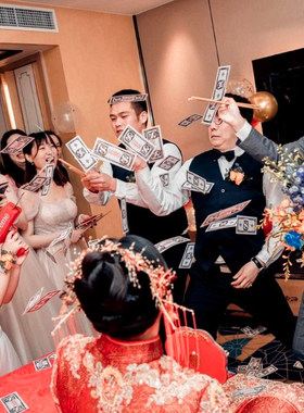 眼疾手快喷钱枪筷子夹钞票包邮