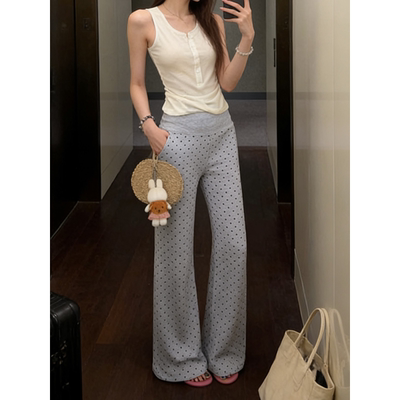 韩系微喇裤女辣妹百搭弹力修身显瘦新款运动瑜伽垂感y2k休闲长裤