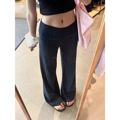 韩系松弛风微喇裤女辣妹显瘦弹力休闲新款瑜伽运动马蹄百搭拖地裤
