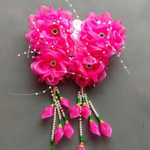 民族风波西米亚广场舞网红秧歌头花舞蹈对花鬓角花戏曲两鬓花发夹