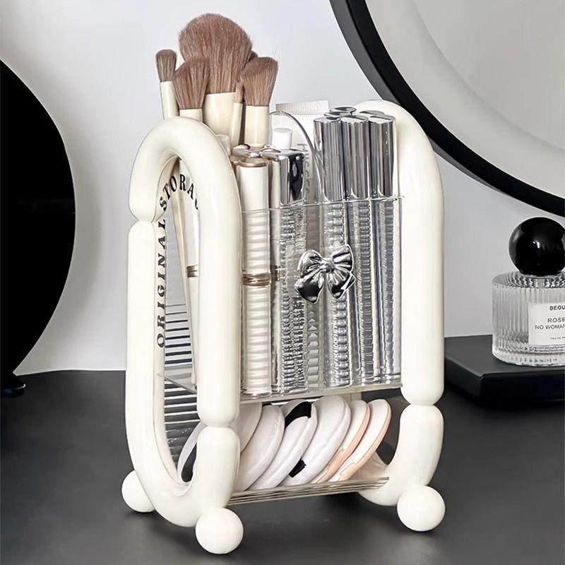 桌面化妆品收纳盒梳妆台高级感化妆刷收纳桶口红眉笔粉扑置物架,收纳整理,化妆刷收纳盒/桶,淘宝优惠券,粉丝福利购,淘宝优惠卷