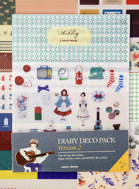 手帐贴纸 iconic PVC装饰贴日记伴侣手帐本 diary deco pack A75