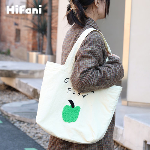 喜番里HiFani·有机蔬菜帆布包夏季通勤百搭学生便携上班手拎袋子