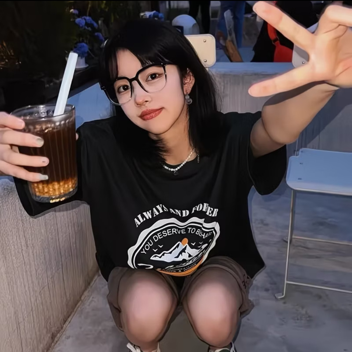防蓝光抗辐射近视眼镜女度数可配潮网红款渐变黑方框女春季小红书