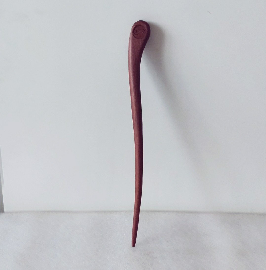 天然雷击枣木老料道家文化纯手工发簪道士发簪