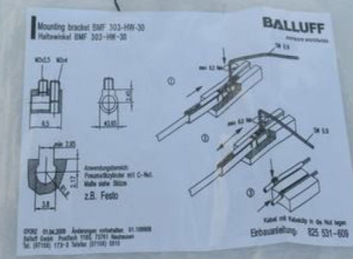 原装BALLUFF巴鲁夫传感器支承角钢 BMF 303-HW-30BAM00L0接近开关