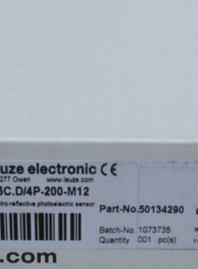 原装劳易测Leuze传感器 PRK25C.D/4P-200-M12 50134290镜反射开关