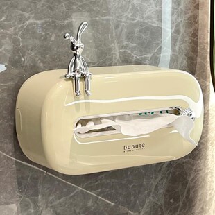 高档轻奢纸巾盒壁挂式洗脸巾收纳盒子家用高级感创意面巾纸抽纸盒