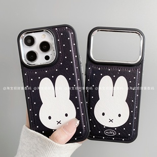 波点MF卡通创意镜框鼓皮适用iphone17pro手机壳苹果16promax/15/14/13/12保护套华为mate70/60/pura80/70/p60