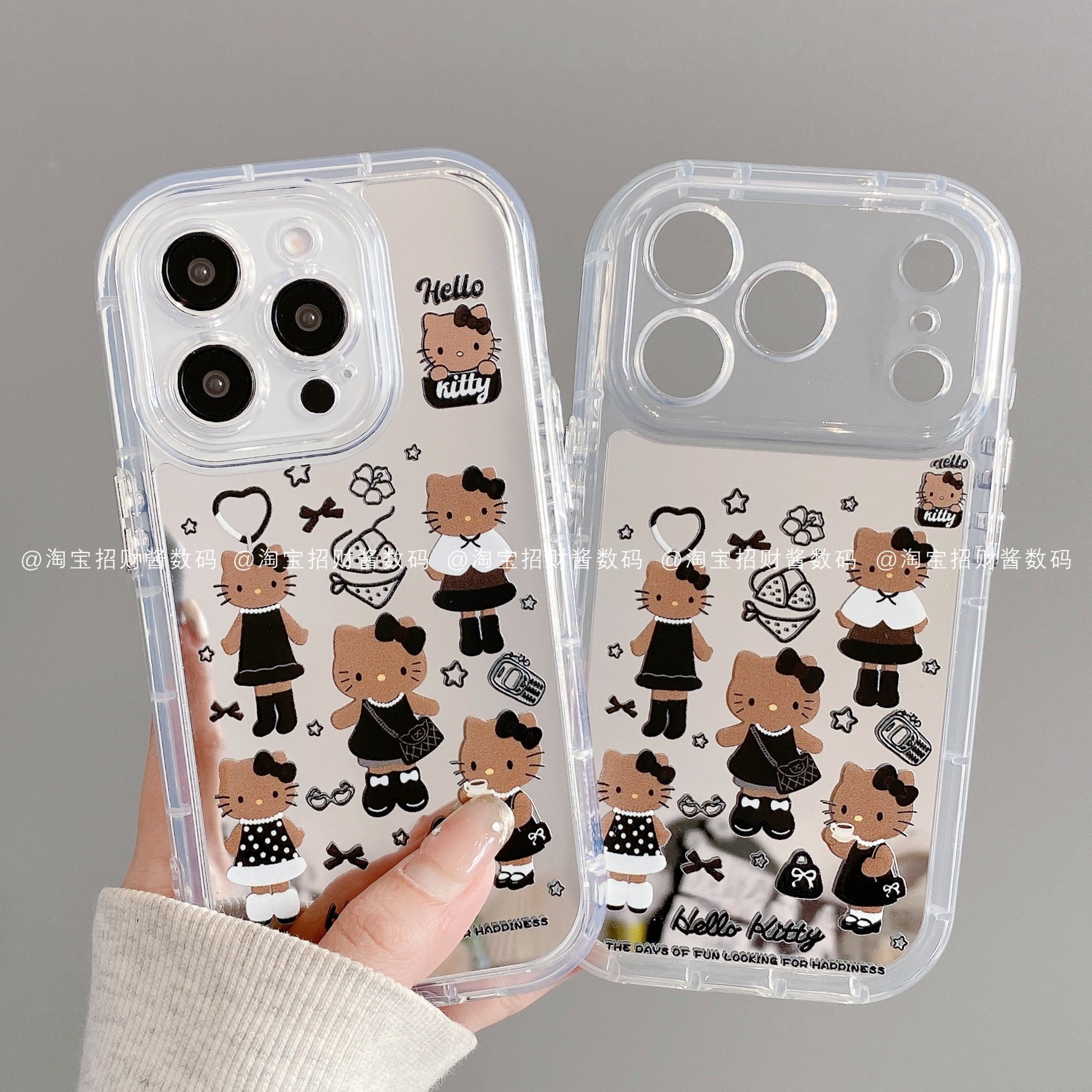 黑皮KT简约潮镜面奶油适用iphone17pro手机壳苹果16pro/15/14/13/12保护套华为mate80pro/70荣耀vivo小米oppo