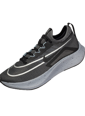 NIKE ZOOM FLY 4 舒适缓震竞速碳板跑步鞋黑灰CT2392-002
