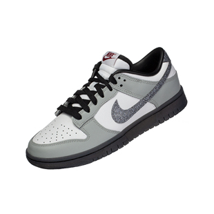 NIKE DUNK LOW GLITTER SWOOSH 舒适百搭复古板鞋灰白 HQ3462-191