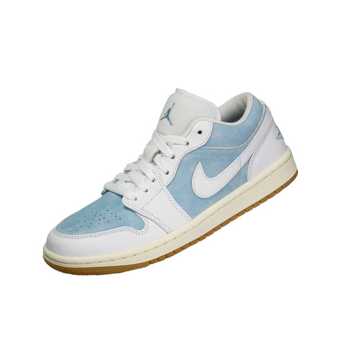 JORDAN 1 LOW 舒适百搭复古低帮板鞋男女同款单宁蓝白 HQ2004-400