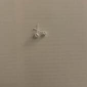 weloveeva acc韩国饰品 点睛迷你球球耳钉925银