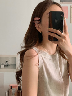 现weloveeva 法国进口原料赛璐璐椭圆发夹边夹 acc韩国饰品