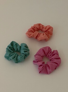 weloveeva自制02# 超细格子mini迷你大肠发圈