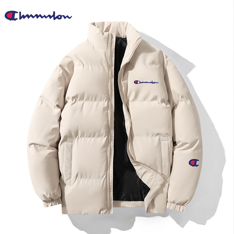 아울렛 부티크 다운 자켓 남성 자켓 2024 느슨한 대형 스탠드 칼라 후드리스 두꺼운 따뜻한 커플 코튼 의류 겨울 의류