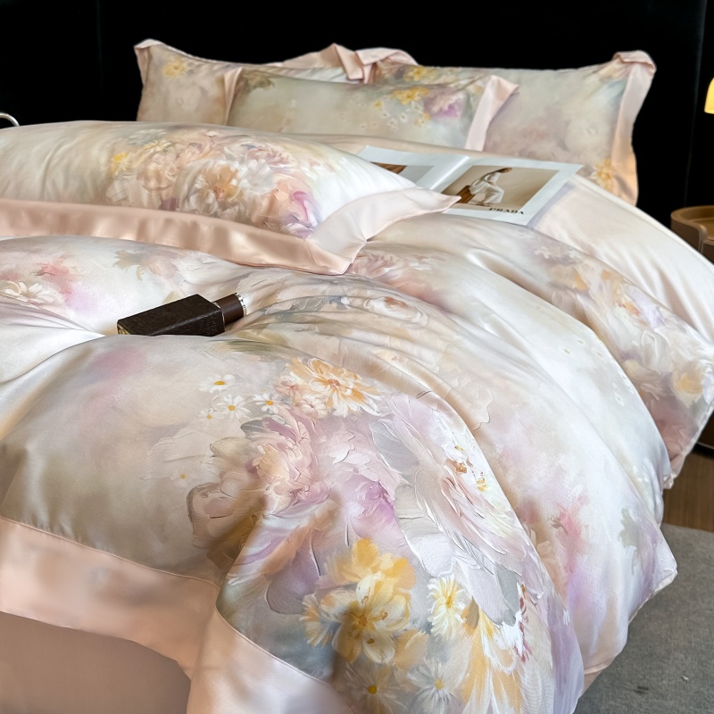 夏季莱赛尔天丝四件套真丝滑裸睡