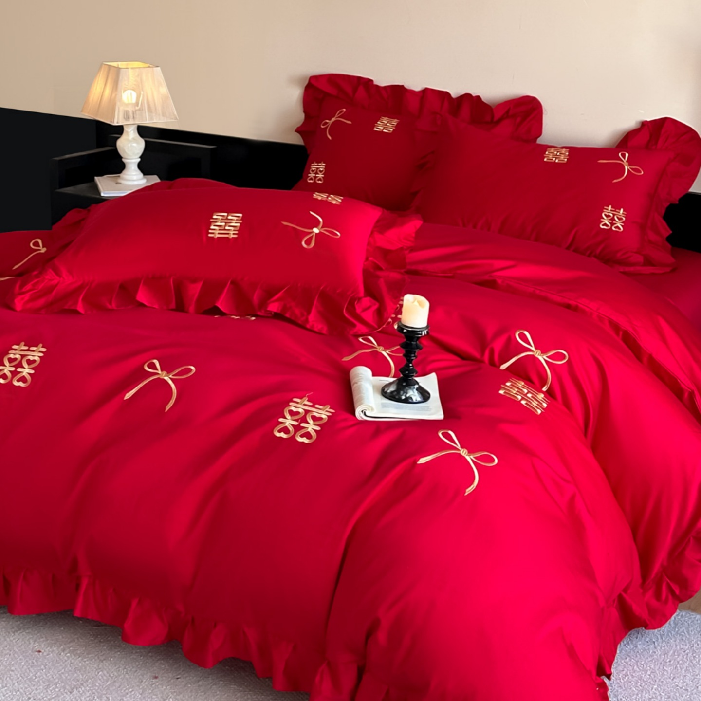 小红书爆款推荐法式婚庆四件套