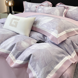 高级感A类长绒棉四件套纯棉全棉床单被套四季轻奢主卧室床上用品4