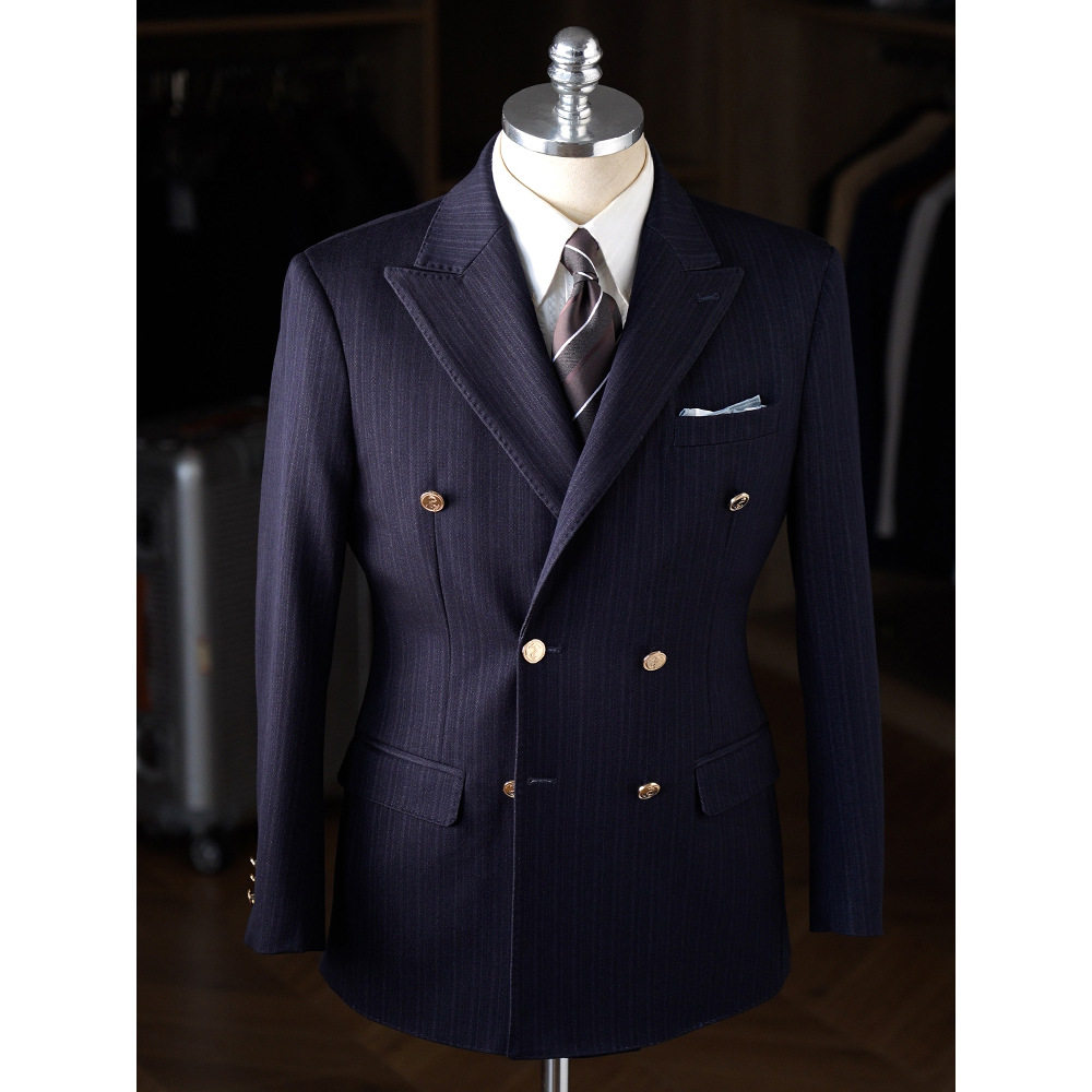 意式布雷泽双排扣西服西装男那不勒斯高级感秋冬季新款结婚礼正装