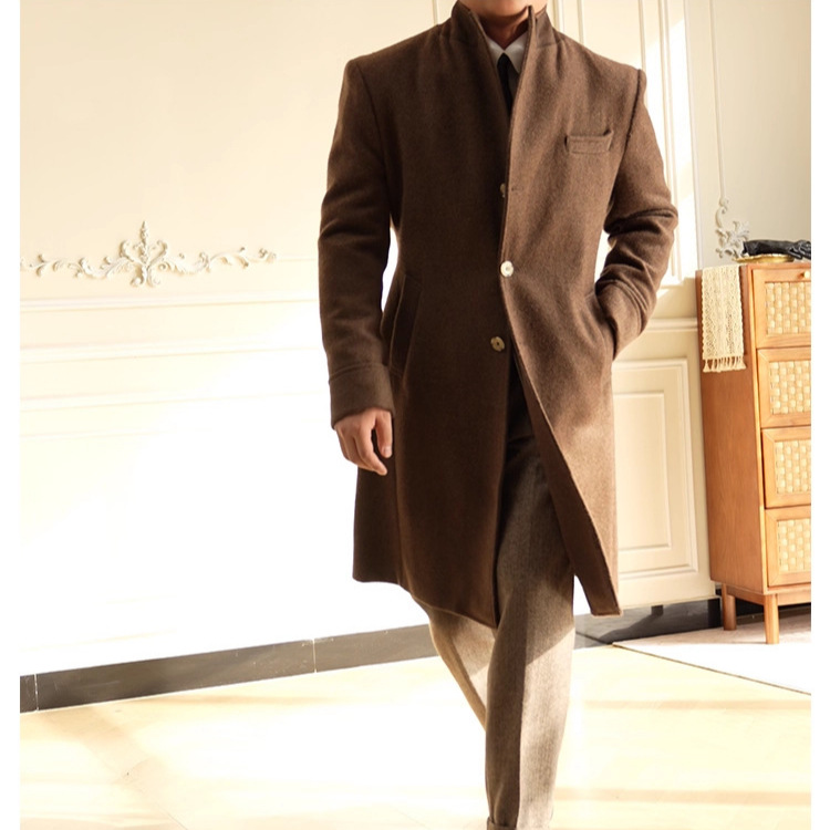 53%羊毛秋冬男戗驳领柴斯特大衣