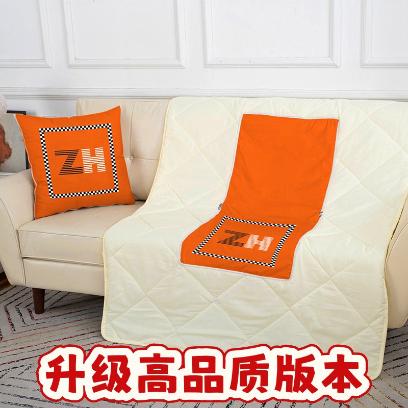 抱枕被子两用沙发靠枕短毛绒汽车客厅办公室午睡多功能空调被SS46