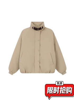 美式复古立领红色棉服男女冬季设计感宽松加厚保暖棉衣外套潮ER08