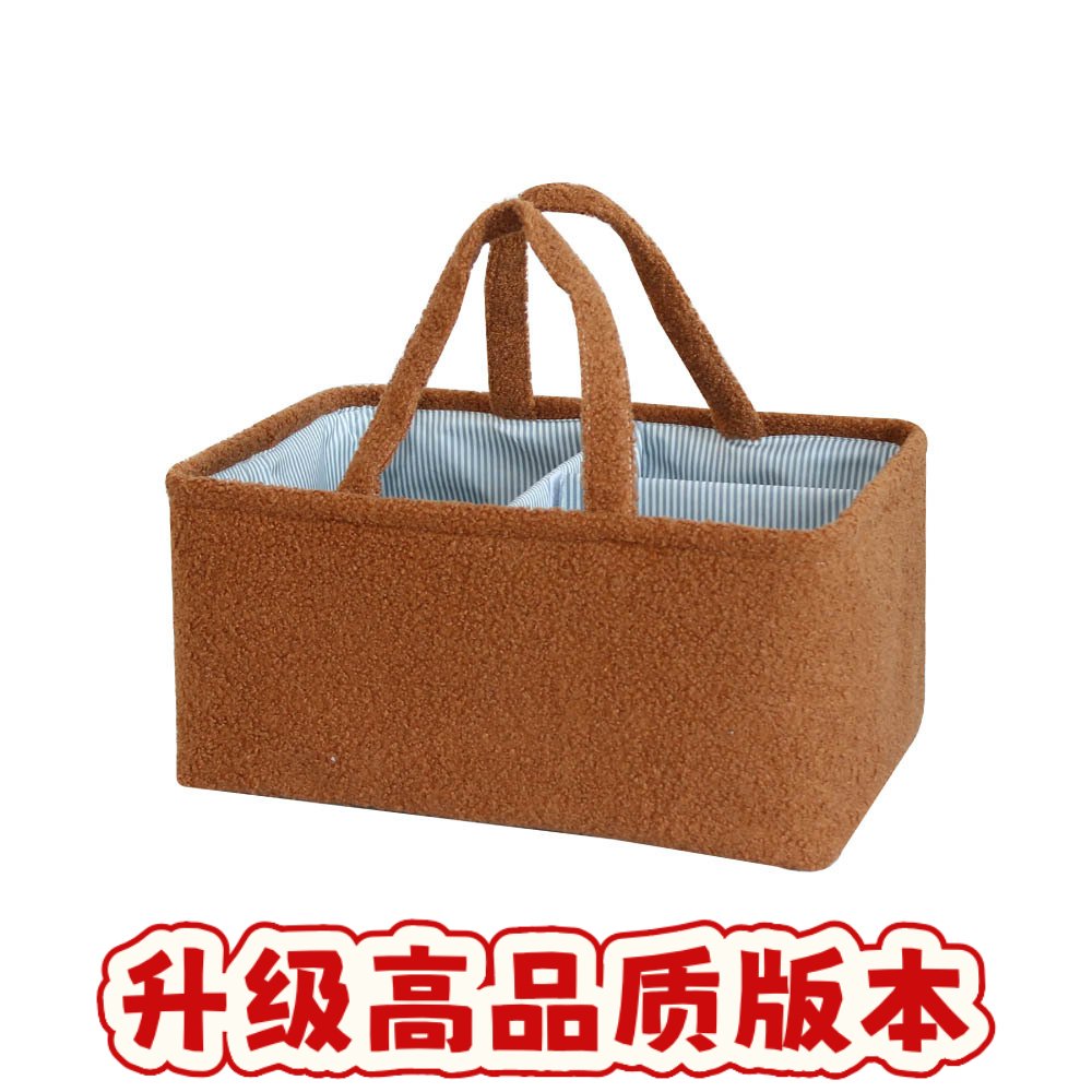 布把手尿布衣物婴儿篮 纯色脏衣篮玩具收纳筐 家居布艺整理收SS34