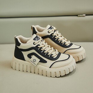 女童小白鞋女款2026新款6春季新款韩版ins女学生厚底增高运动板鞋