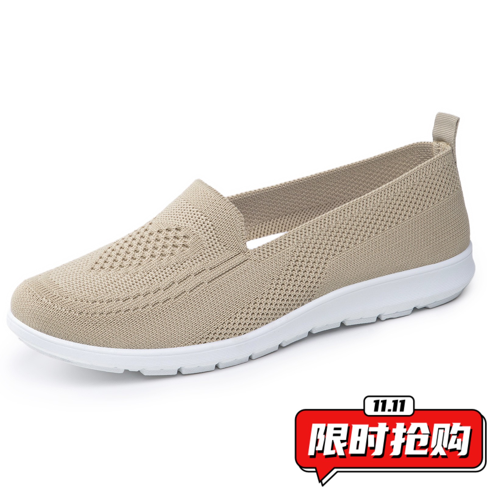 老北京布鞋2025新款女鞋休闲透气平底单鞋一脚蹬软底妈妈鞋休ZX56