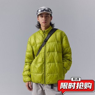 新国标90白鸭绒防泼水10D尼龙无胆羽绒服轻量化潮牌立领羽绒ER73