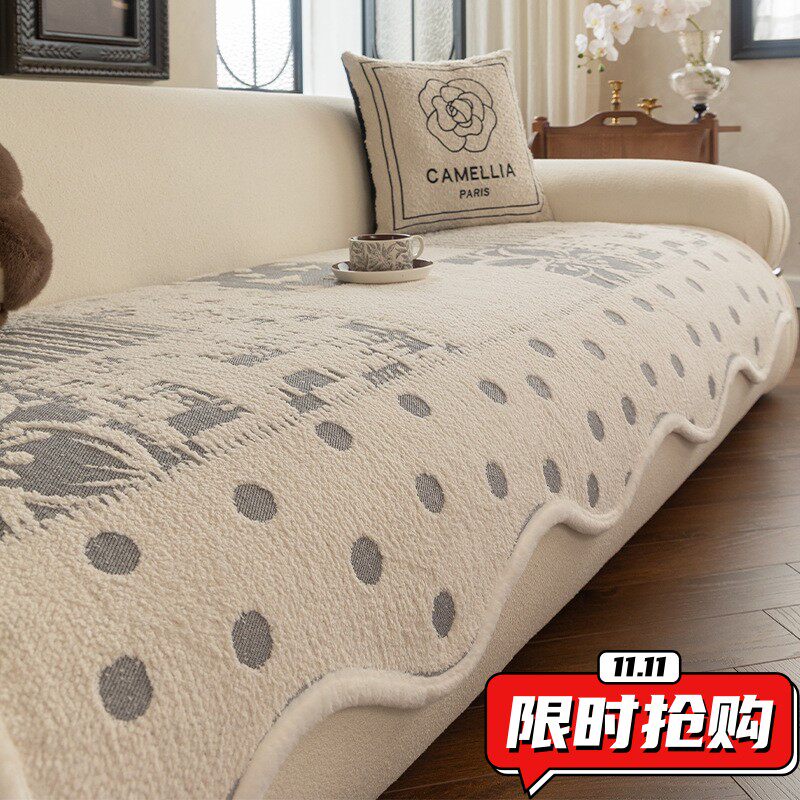 新年款简约风加厚半边绒异形沙发垫2025新款秋冬防滑坐垫沙发SW85