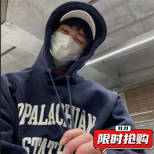 美式重磅宽松连帽卫衣男2024年加绒新款上衣潮牌长袖T恤外套ER77