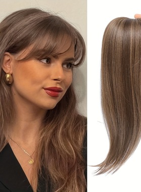 逼真-简单-好用-假发片 欧美风齐刘海补发片 发夹接发片 拿到即用