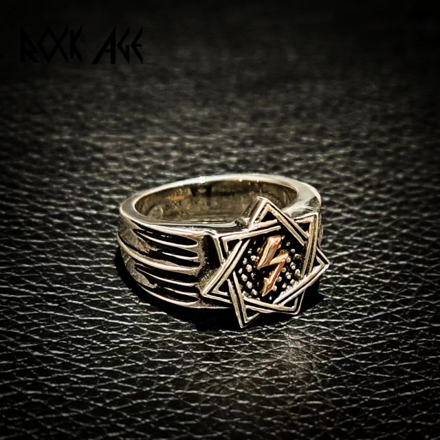 芒星戒指ROCKAGE纯银玛丽莲曼森