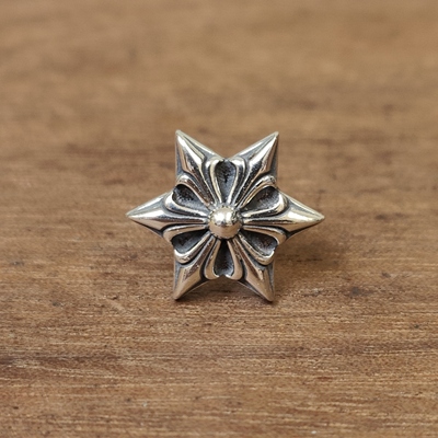 S925纯银Black Luxurious做旧大号六芒星明星网红女神男神耳钉