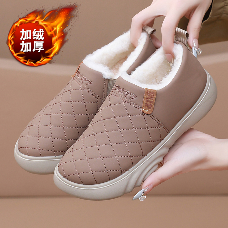 老北京布鞋女加绒棉鞋2025冬季新款妈妈鞋软底舒适保暖老人鞋防滑