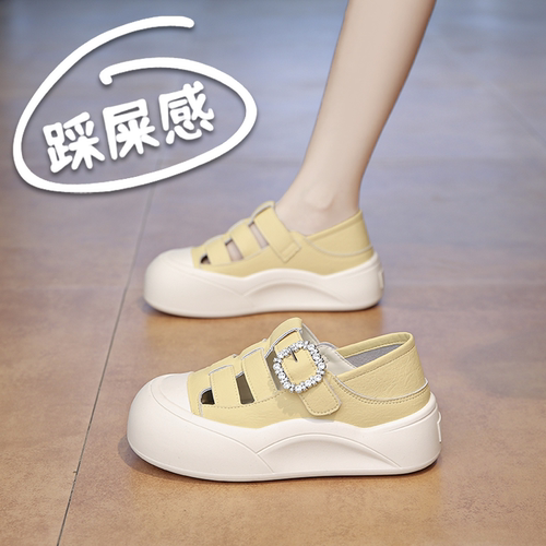 女鞋薄款包头凉鞋洞洞鞋