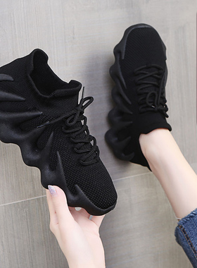 软底老北京布鞋女黑色工作鞋久站不累脚大码41一43运动老爹鞋春秋