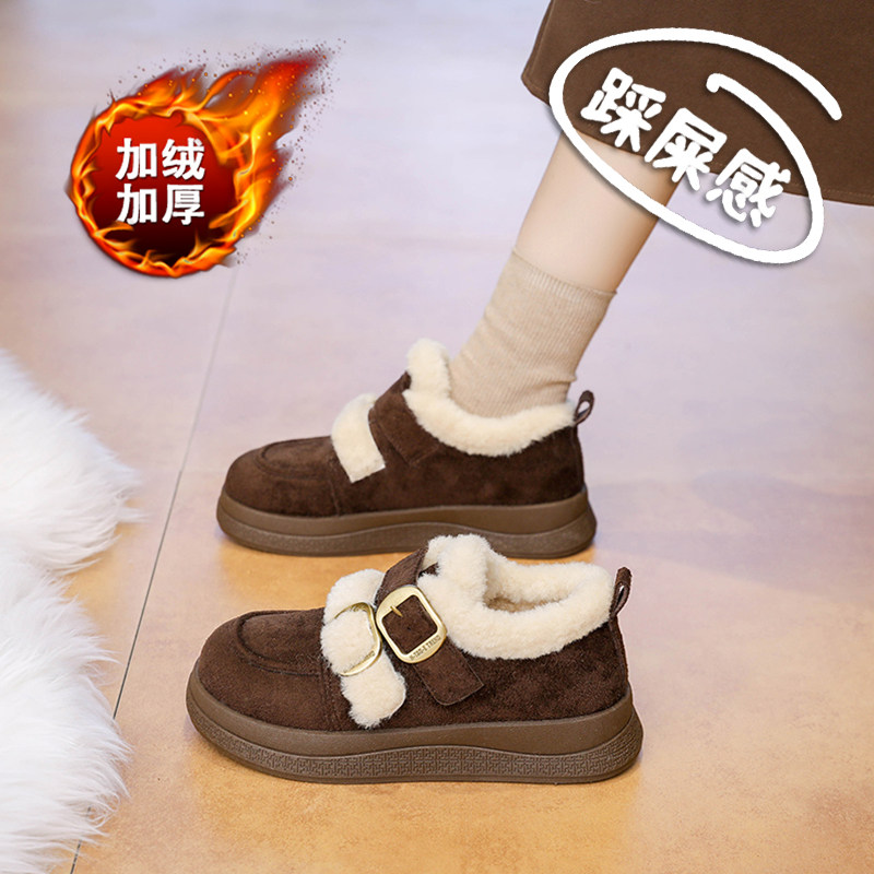老北京布鞋女士加绒棉鞋冬季一脚蹬保暖妈妈鞋防滑勃肯鞋子毛毛鞋,女鞋,棉鞋,淘宝优惠券,粉丝福利购,淘宝优惠卷