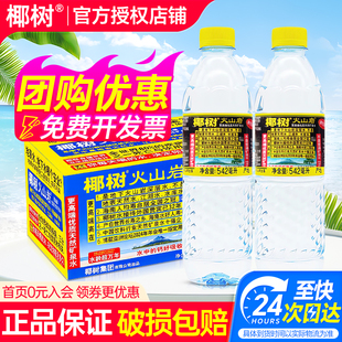 椰树火山岩天然矿泉水542ml 24瓶整箱海南产优质小瓶会议饮用水