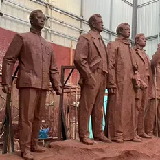 大型红色题材校园园林雕塑铸铜人物雕塑玻璃钢名人商务人物定制