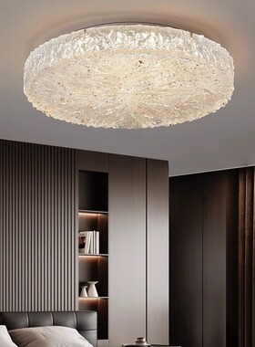 WEHJE 卧室吸顶灯意式极简轻奢全光谱护眼书房灯圆形高级感房间灯