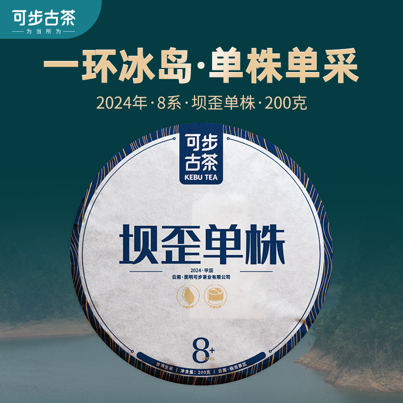 可步 2024年 8系·坝歪单株云南普洱茶 冰岛古树生茶茶叶 200g/饼