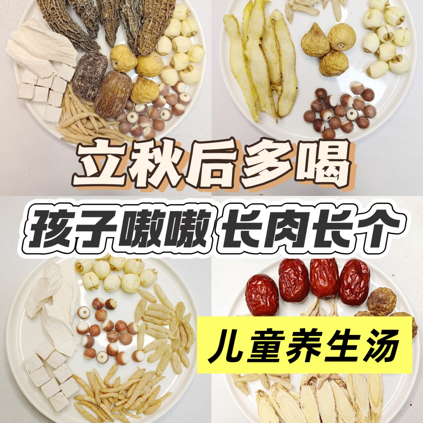 儿童健脾汤不吃饭长不高不长肉安睡汤追高汤山药莲子脾胃气血调理