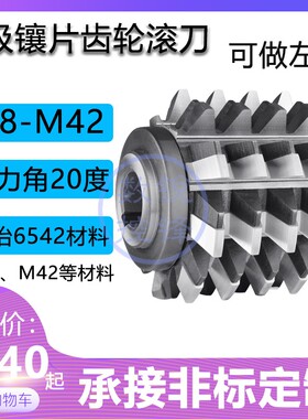 A级高速钢镶片齿轮滚刀滚齿刀 M22M24M25M26M28M30M32