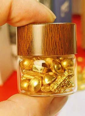 合金配饰玻璃瓶招财桌面办公桌家居装饰布置随身携带创意礼物摆件