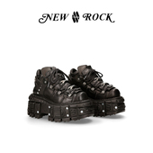 NewRock官方正品 朋克网红ins潮人厚底鞋 西班牙潮牌新款 增高松糕鞋